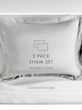 Pillow Shams Set of 2 | Microfiber Ultra Soft | Light Gray | Standard Size | NWT